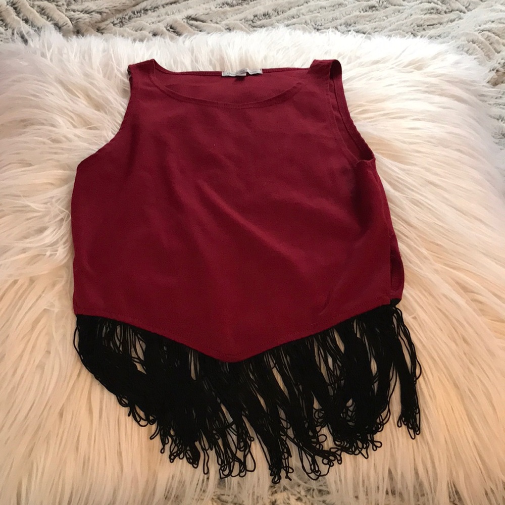 Charlotte Russe Fringe Tank Top